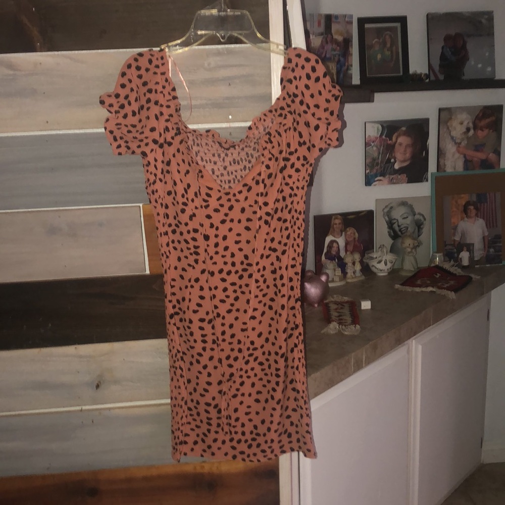 Peach Color Sexy Summer Dress - Picture 1 of 11
